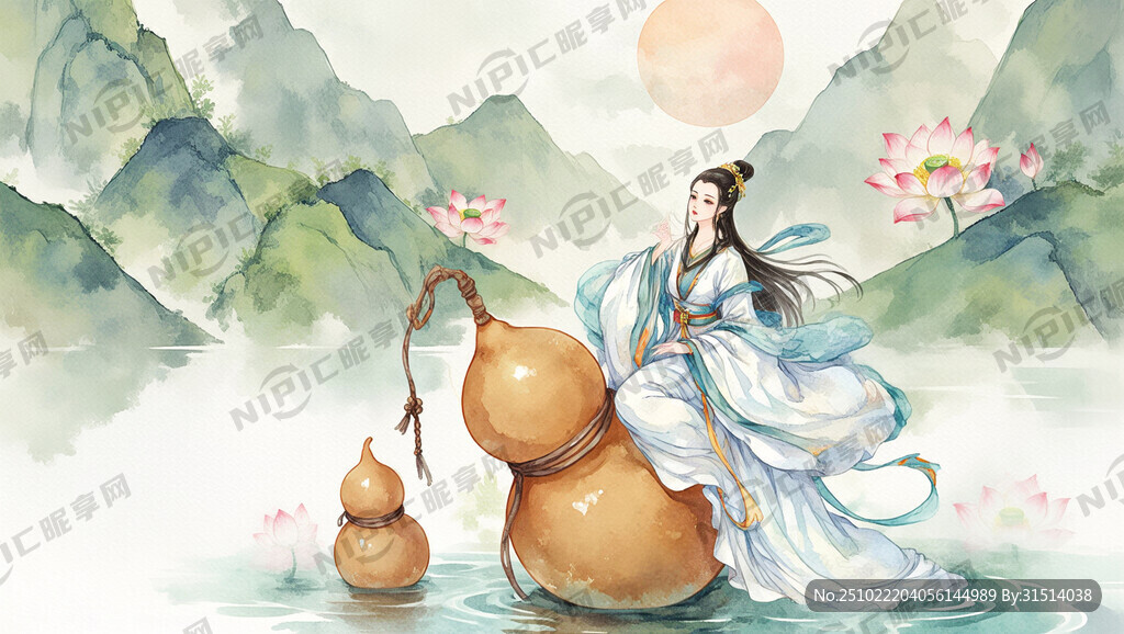 白蛇传 水彩