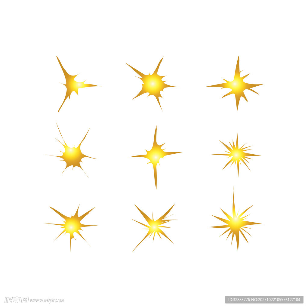 金色星星图案