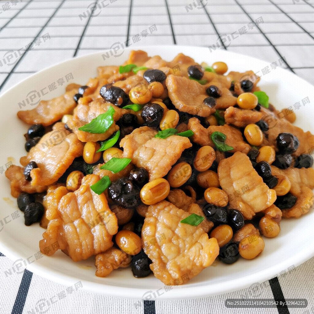 一盘豆豉炒瘦肉片 色香味俱全