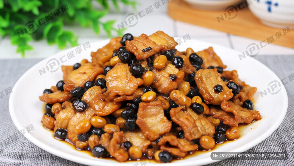 一盘豆豉炒瘦肉片 色香味俱全