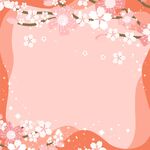 粉色樱花边框背景图