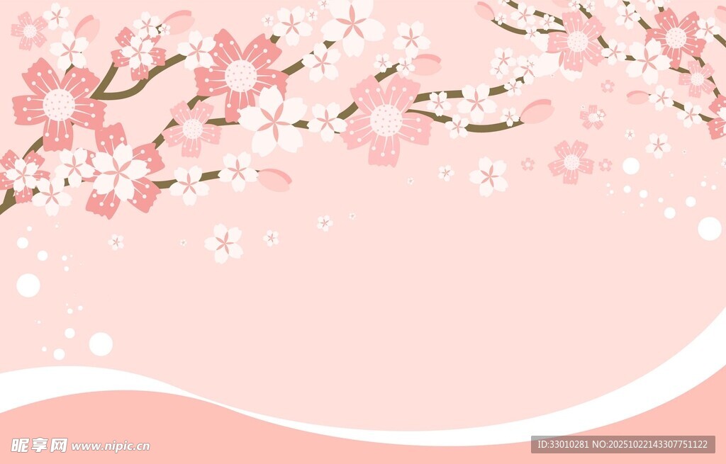 粉色樱花背景图