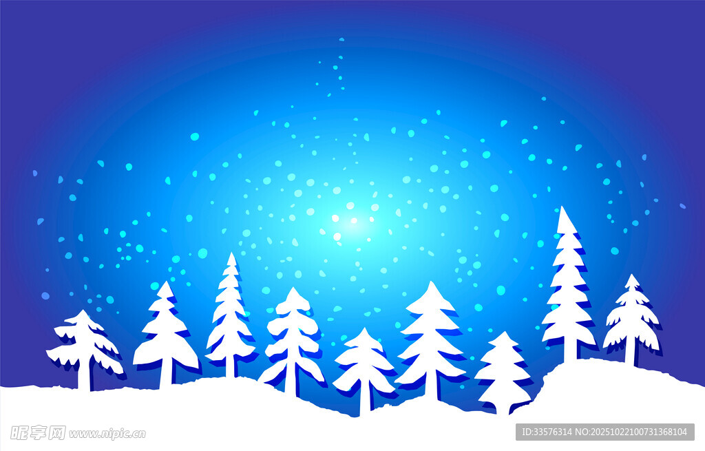 冬日雪景背景