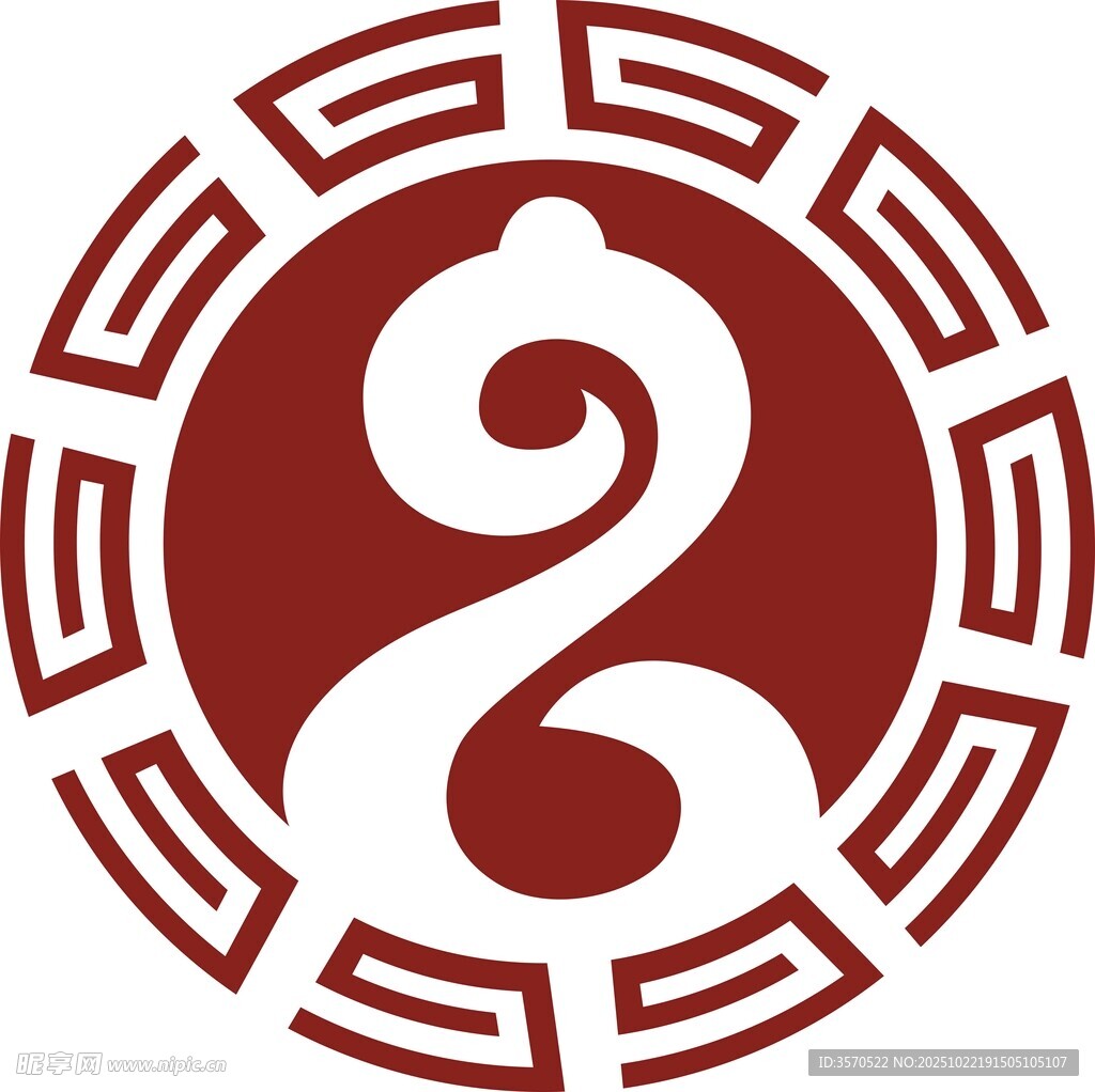 中式传统太极图案标志
