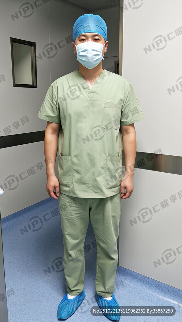 进入手术区的规范着装 全身照