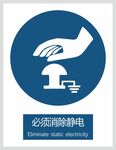 必须消除静电警示标志