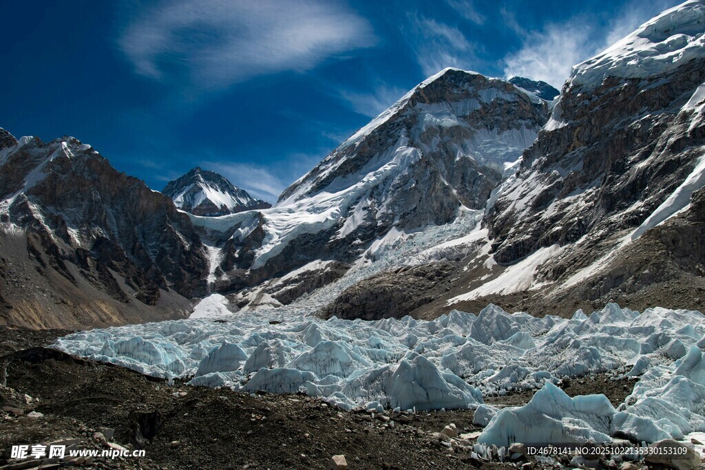 壮丽雪山冰川景观