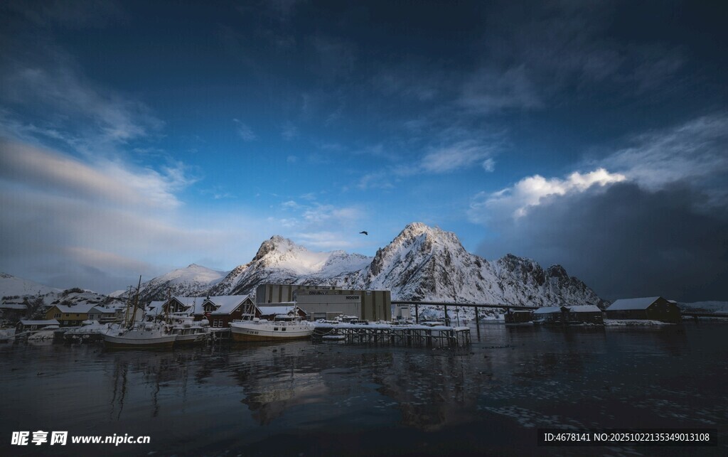 壮丽雪山湖泊美景