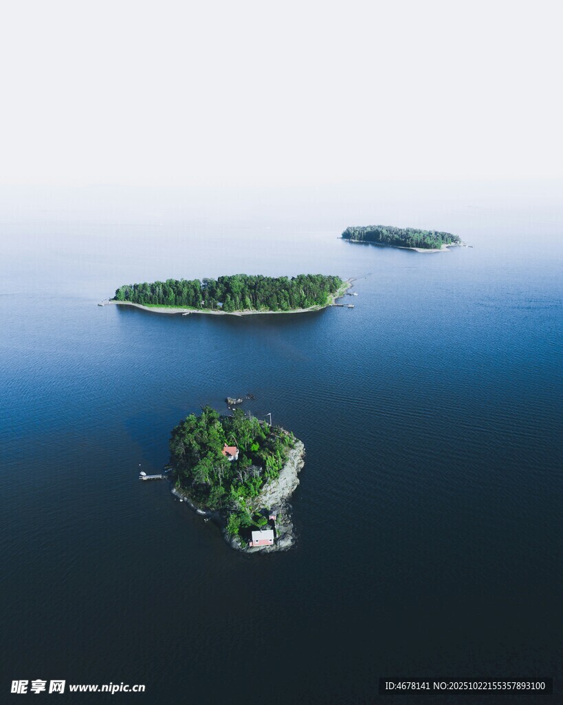 海上绿岛景观