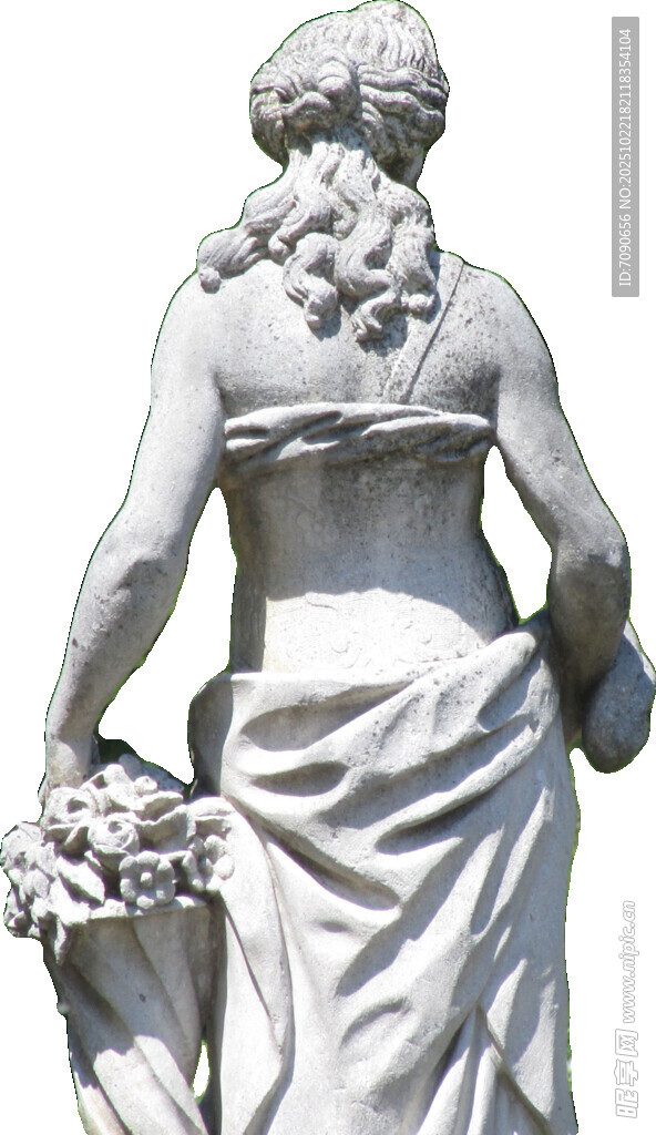 古典女性雕塑背影