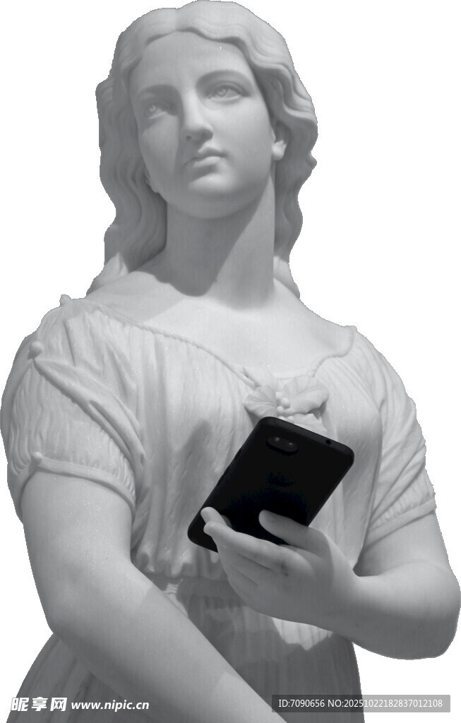 手持书本的女性雕像