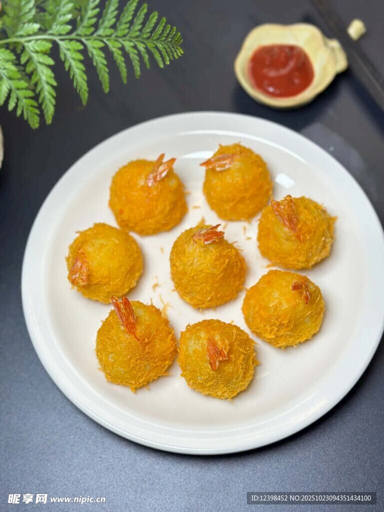 美味虾仁酿土豆球