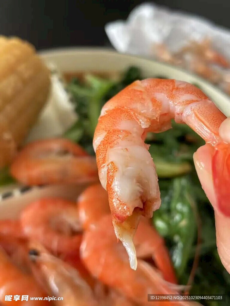 美味鲜虾蔬菜组合套餐