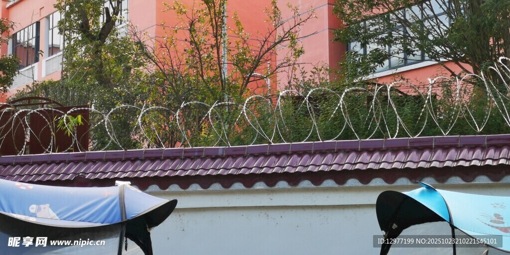 中式建筑屋顶与周边景致