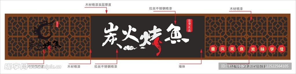 炭火烤鱼招牌