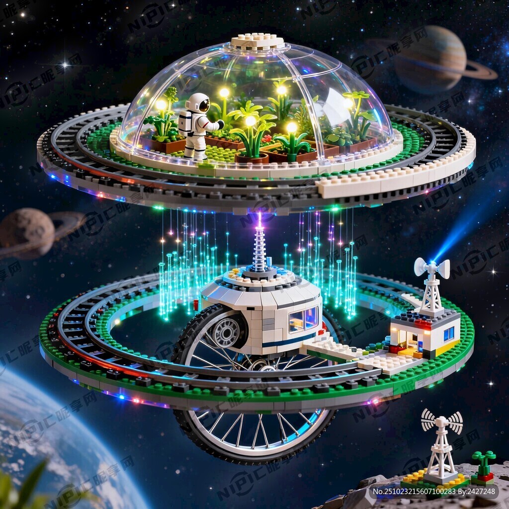本作品将构想了一个悬浮在宇宙中