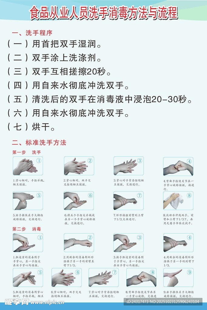 食品产业人员洗手消毒方法与流程