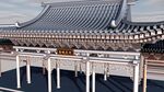 中式古建筑屋檐景观