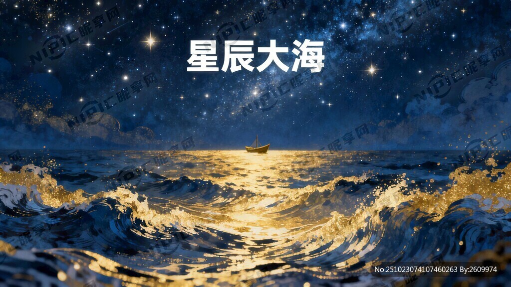帮我画一副星辰大海画册封面