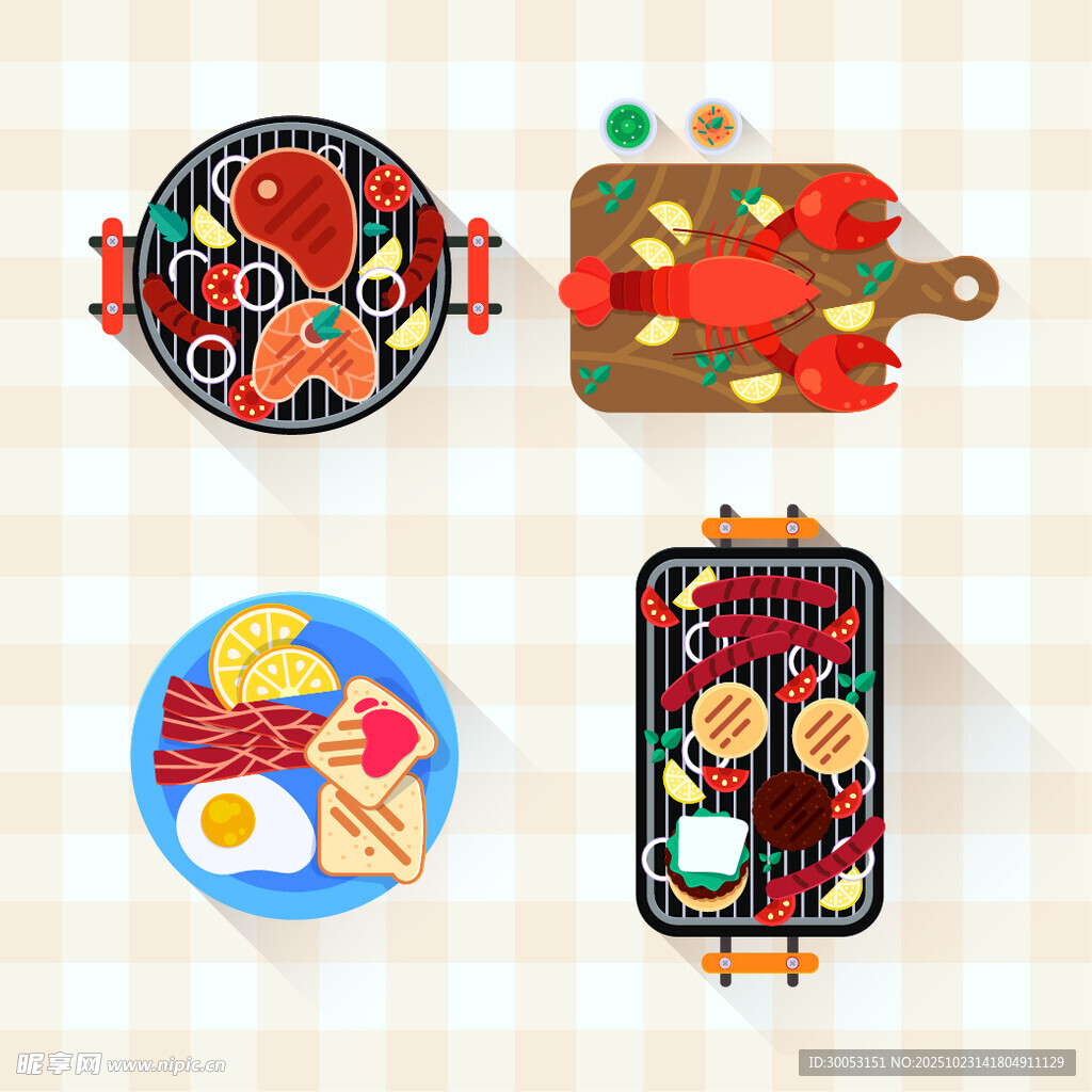 多样美食烹饪场景展示