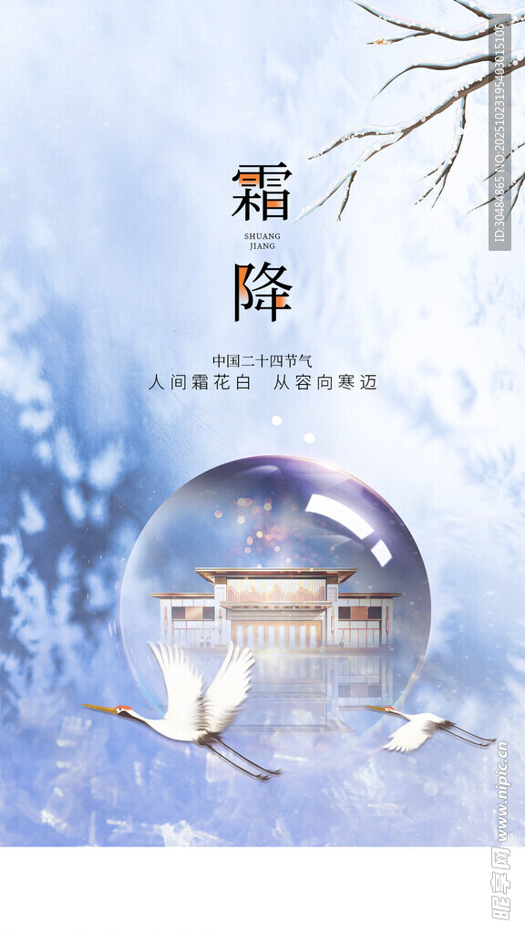 地产霜降海报
