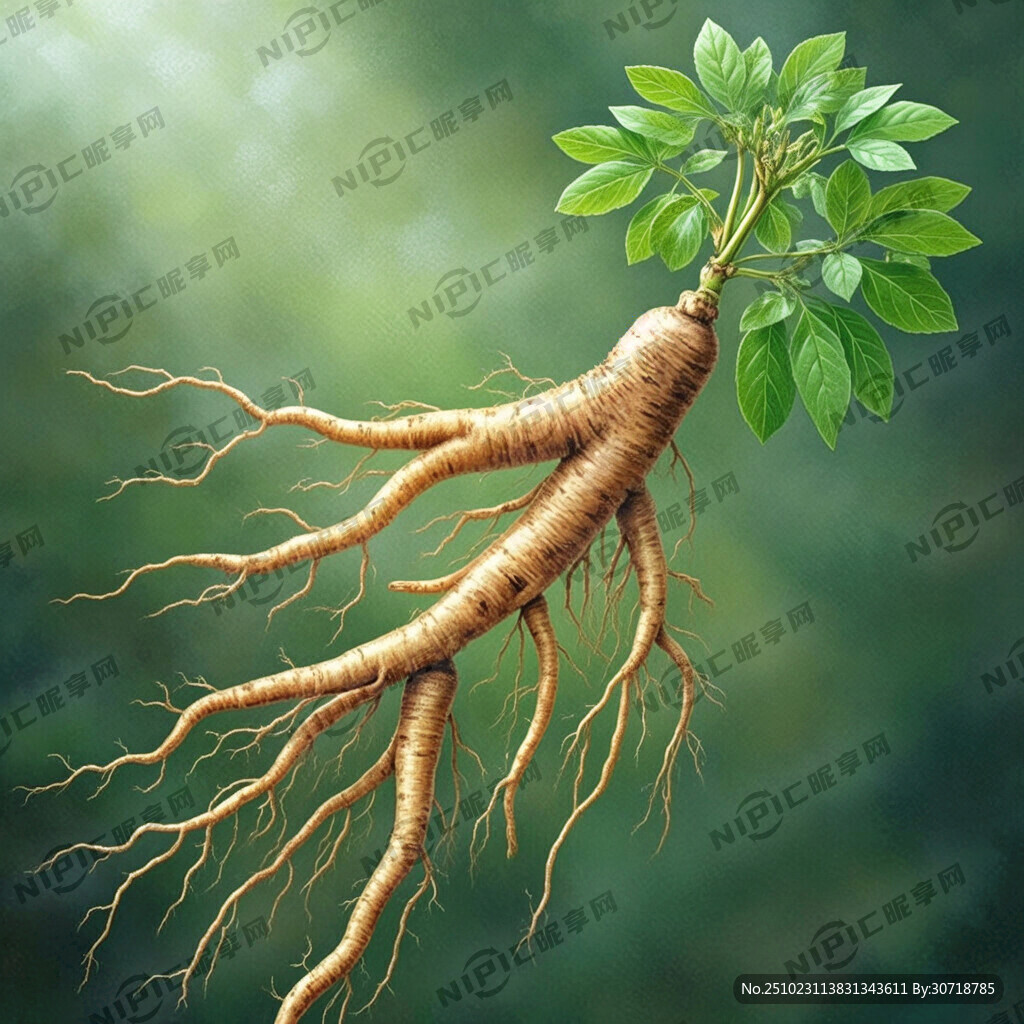 黄芪手绘