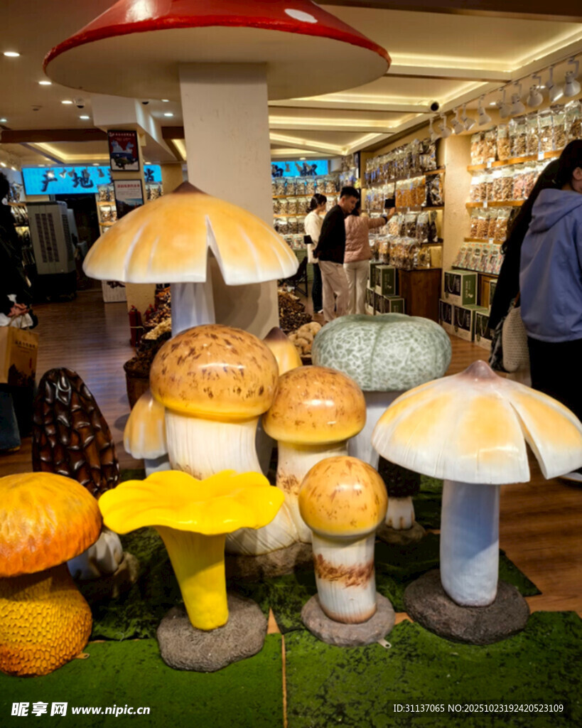 蘑菇造型装饰摆件展示