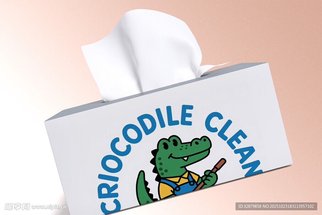 鳄鱼清洁品牌纸巾包装