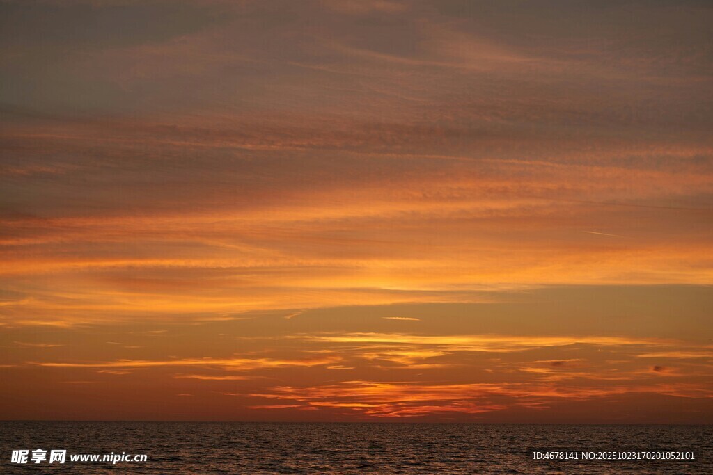 海上绚丽日落美景