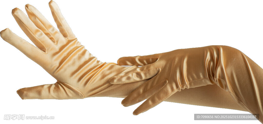 金色手套特写