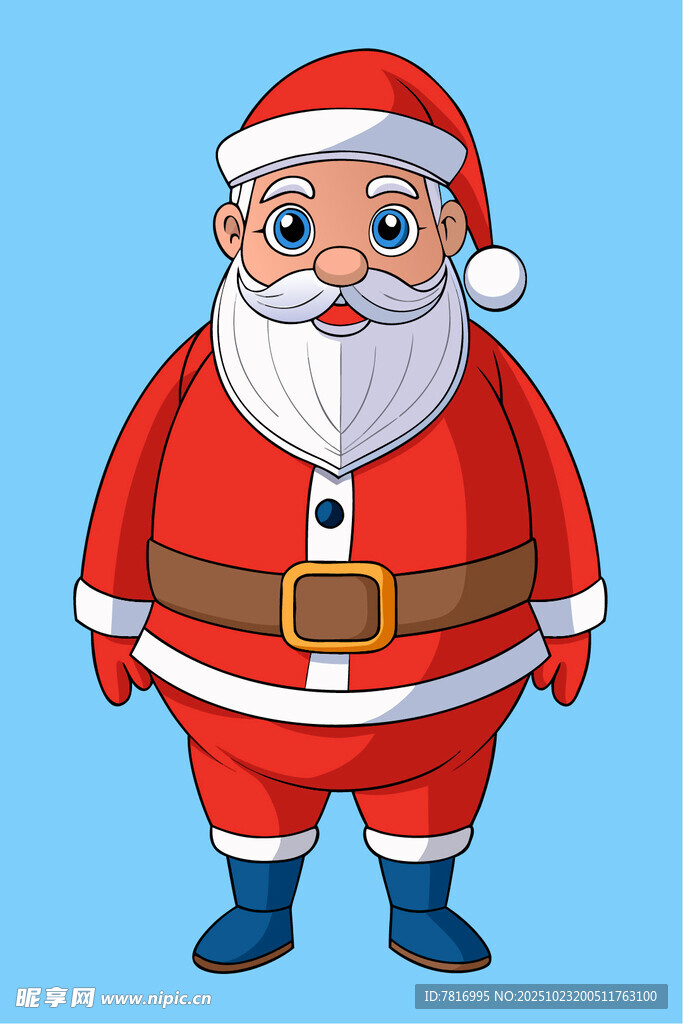 可爱圣诞老人卡通形象