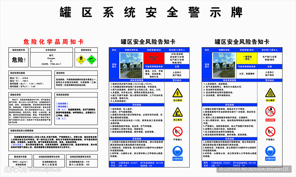 罐区系统安全警示牌