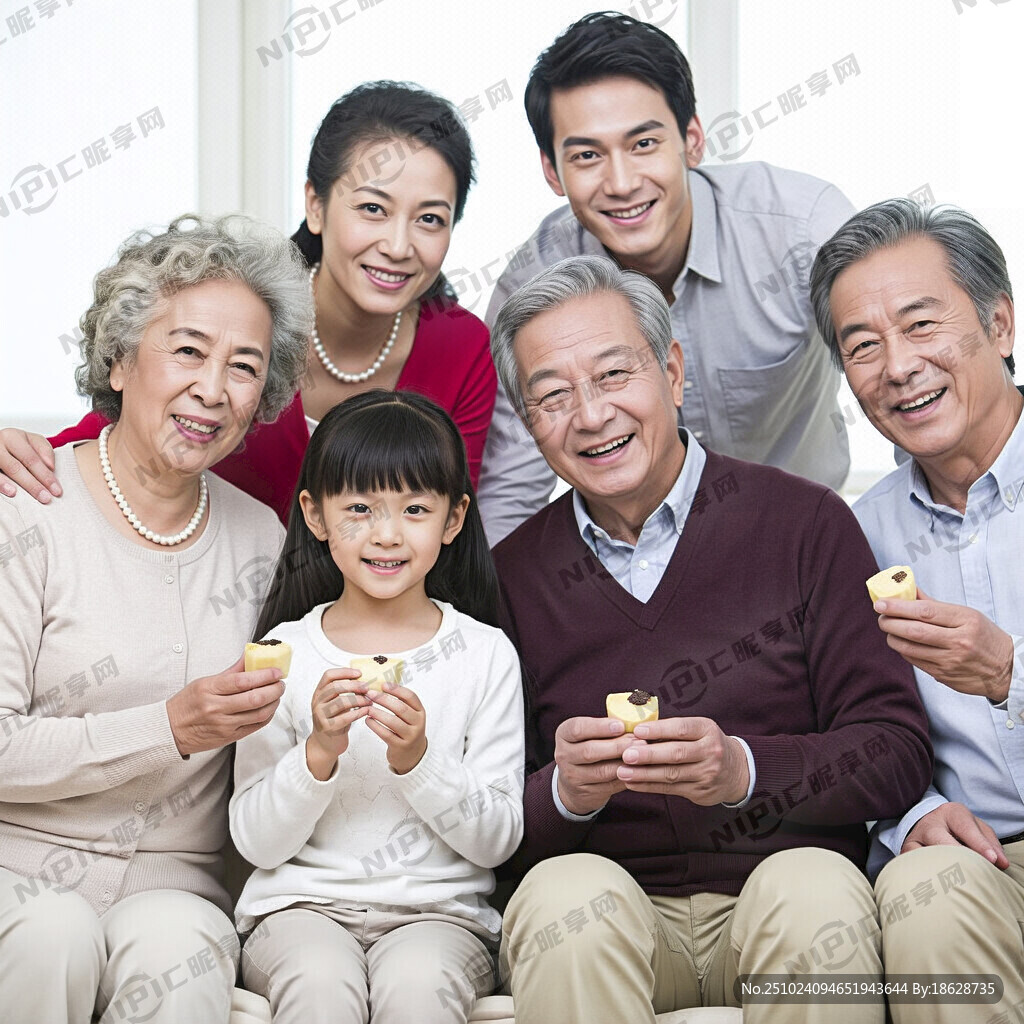 情暖重阳 全家福安 艺术字