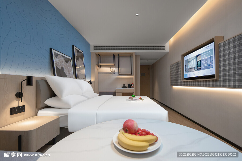 温馨舒适的现代风格酒店客房