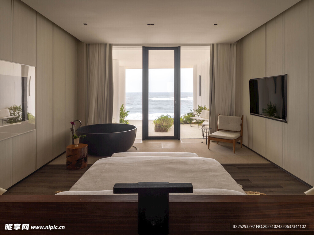 现代简约风格卧室全景