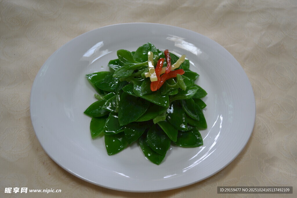 清炒青菜摆盘精致