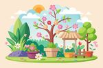美丽花园景观