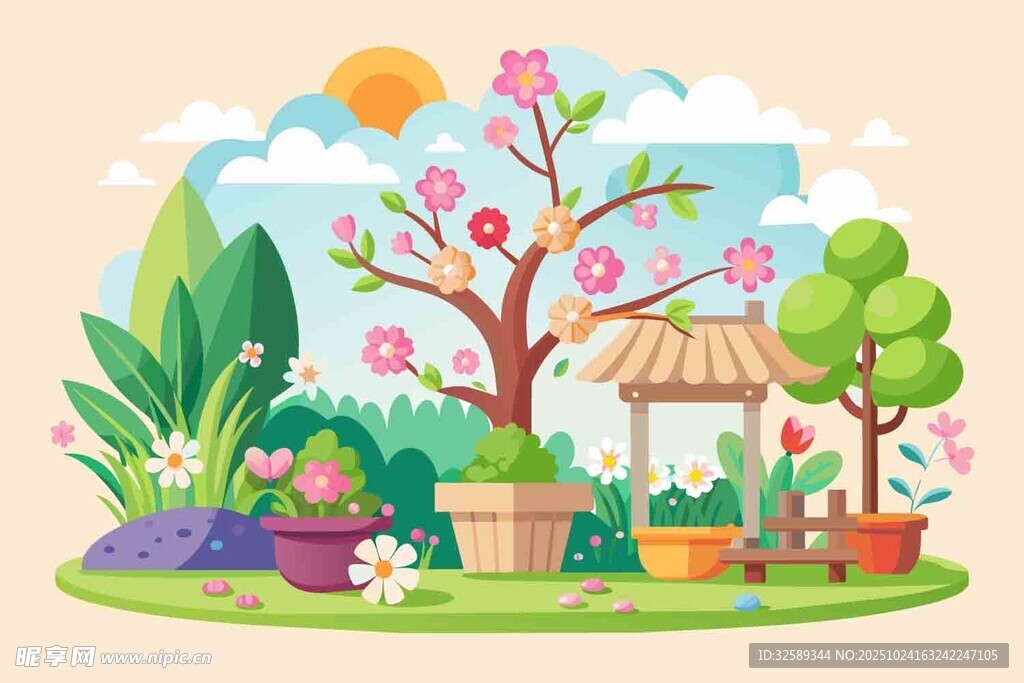 美丽花园景观