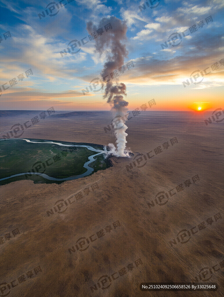 超大广角 俯视视角 大漠孤烟直