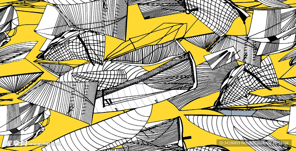 黄灰几何抽象图案纹理