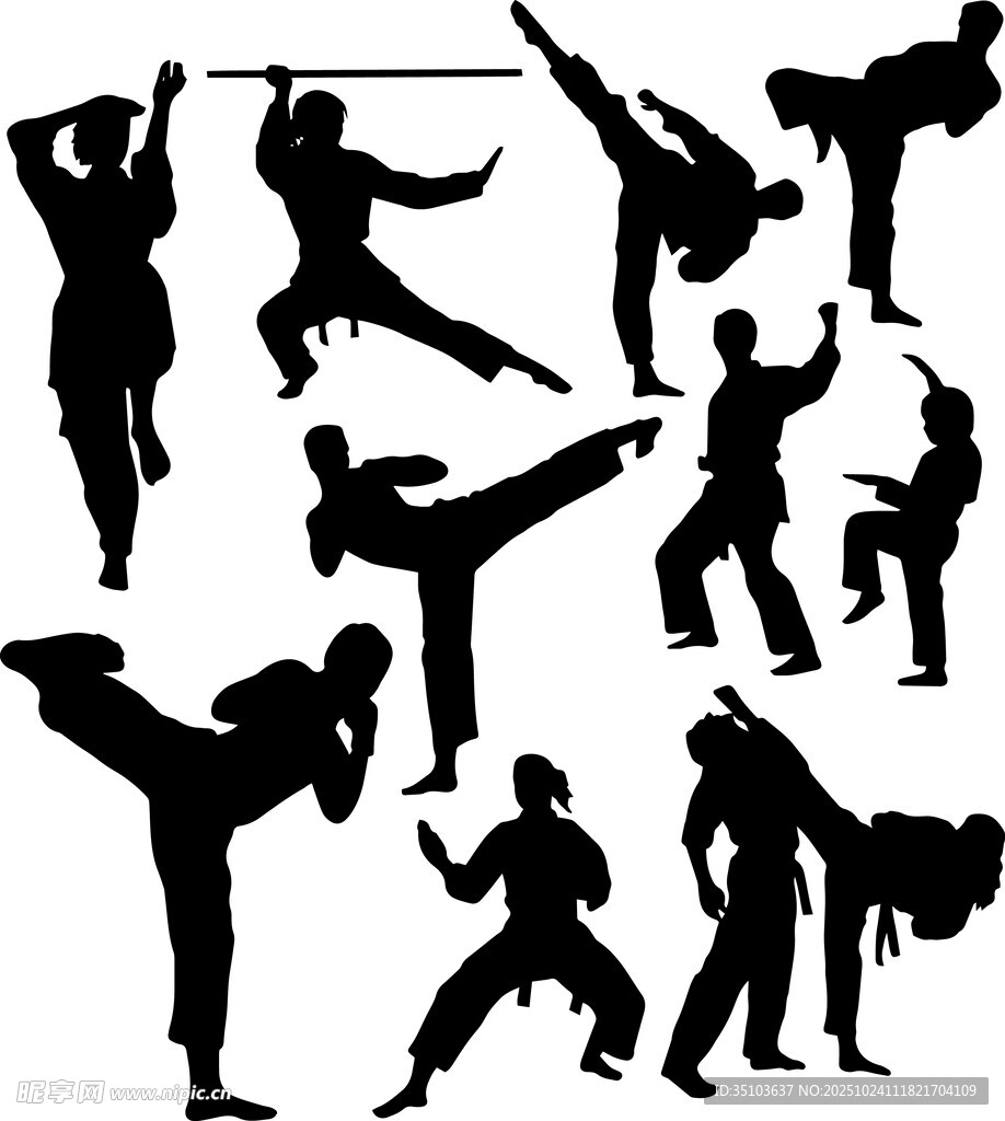 武术动作剪影