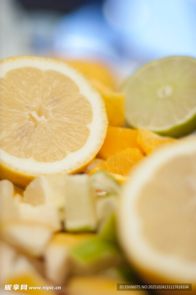 新鲜切片柑橘类水果