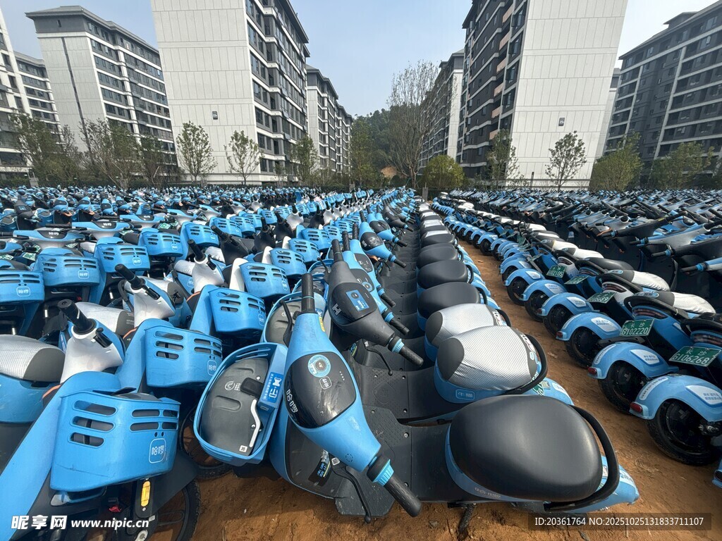 大量共享电动车停放场景