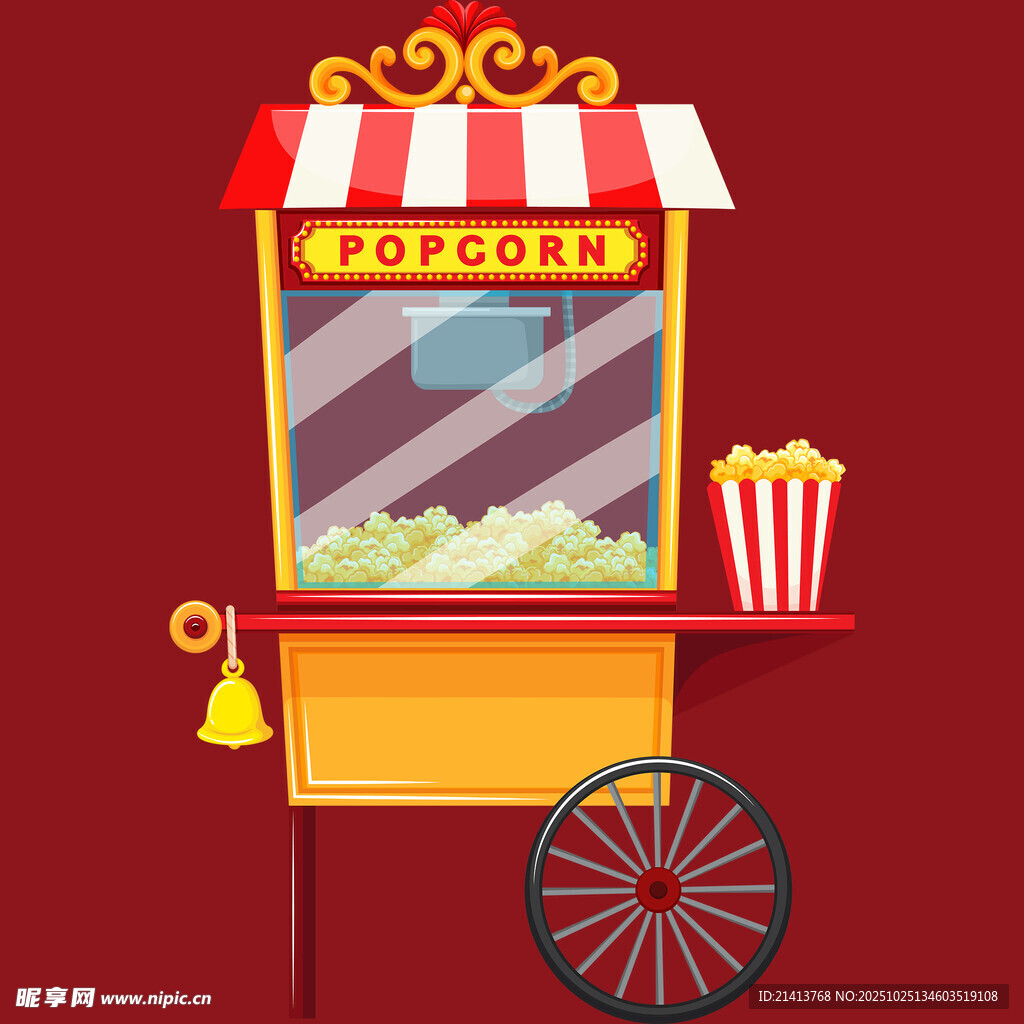 复古爆米花售卖车