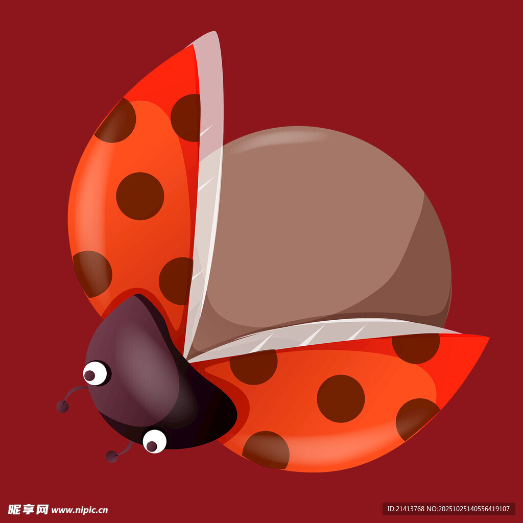 可爱卡通瓢虫形象展示