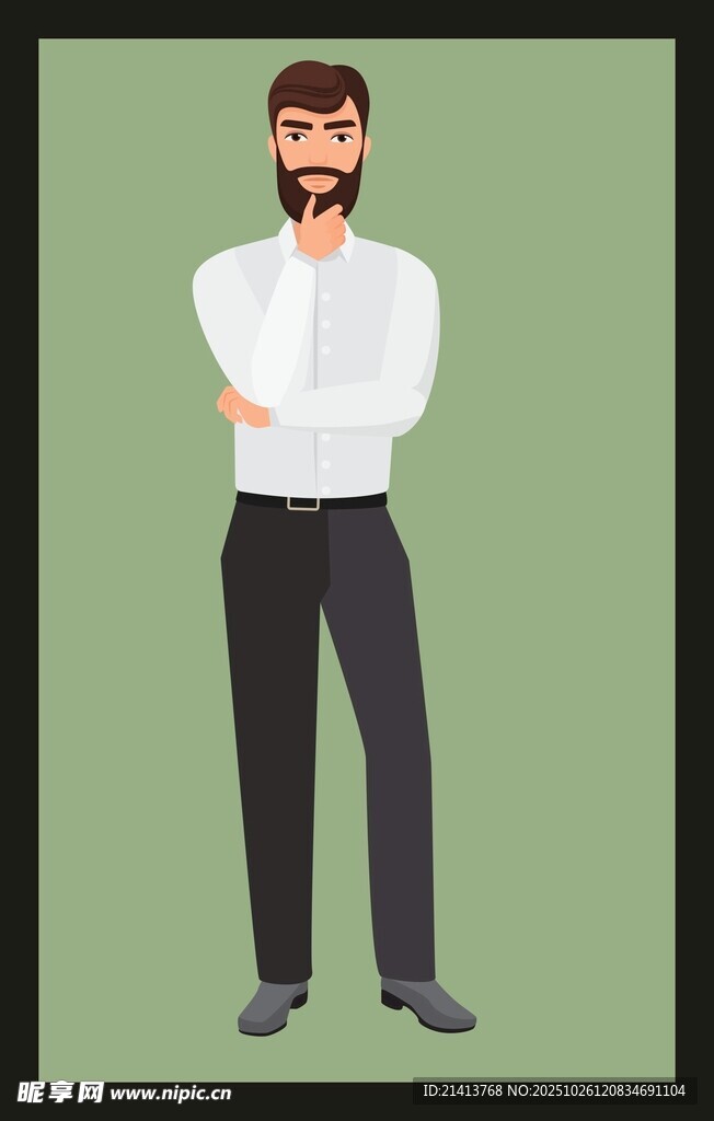 站立的男士形象