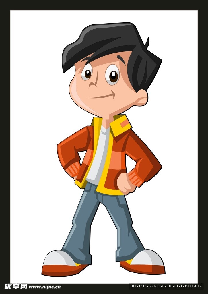 帅气卡通男孩造型展示