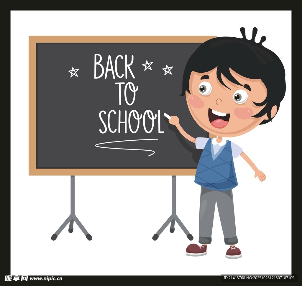 男孩欢呼迎接返校时刻