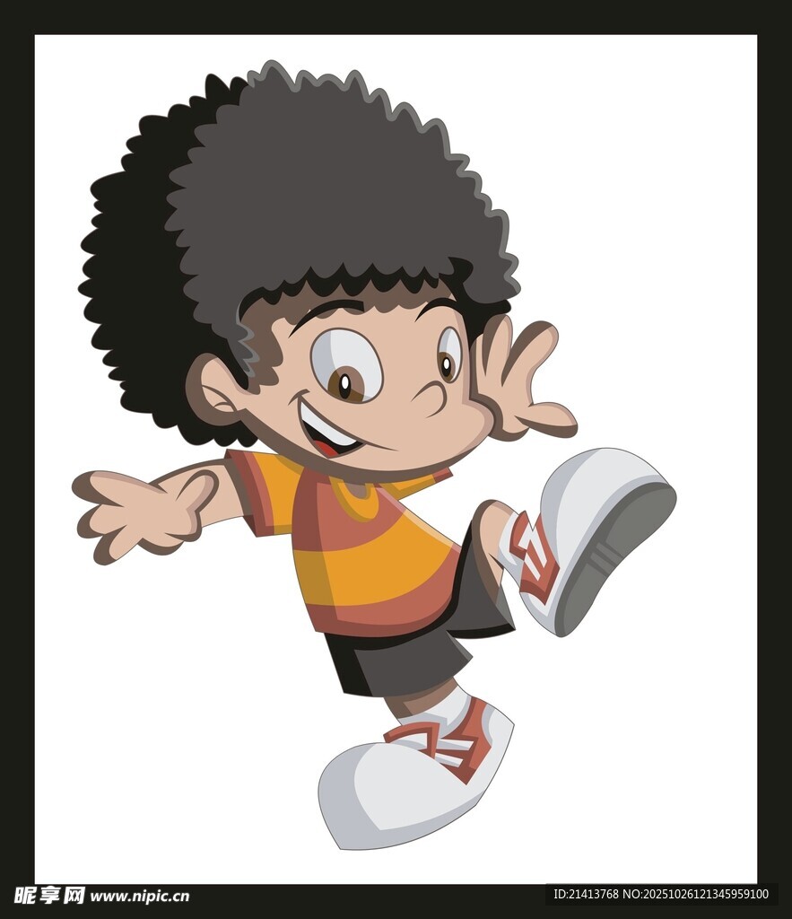 活力少年欢快起舞