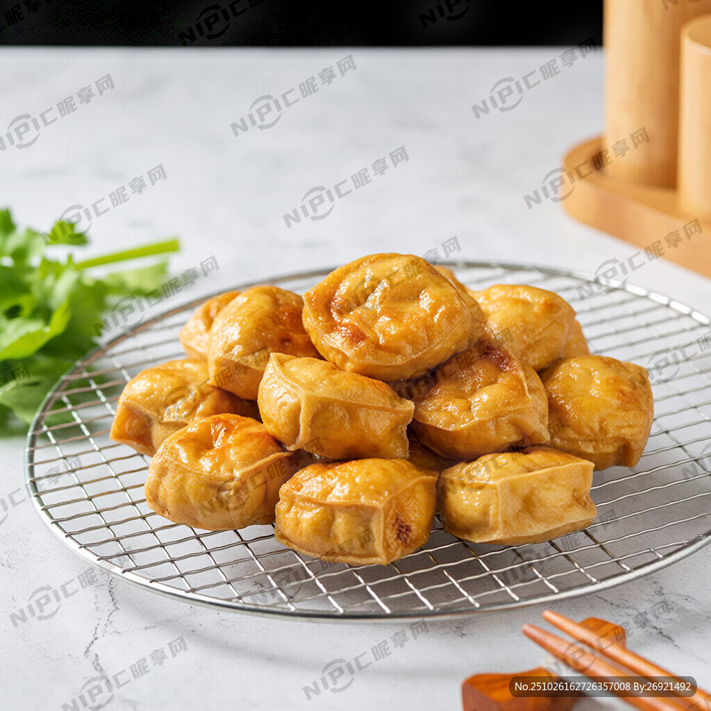 烤小油豆腐 金色豆腐 铁网架子